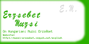 erzsebet muzsi business card