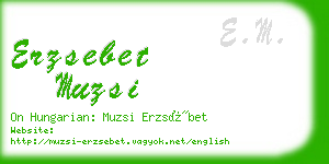 erzsebet muzsi business card